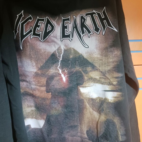 Iced Earth hoodie used with minor print cracks