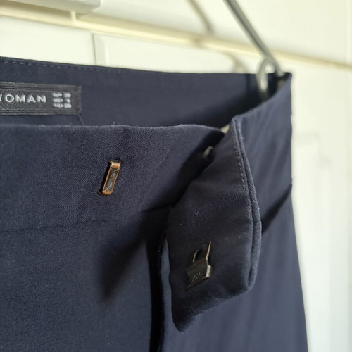 Zara dark blue pants used, straight legs, size 38