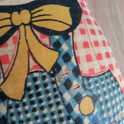 Vintage Raggedy Andy and Clara children's plush pillows used 1970's