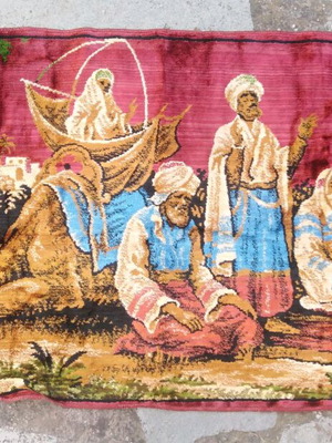 Velvet wall hanging used with theme "Prayer in the desert" 1.00x0.55