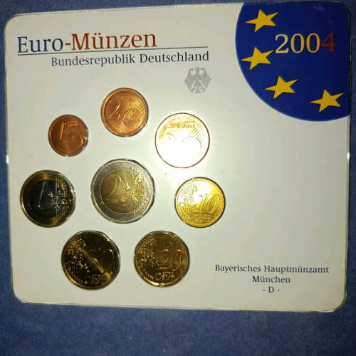 Germany Official Euro Set 2004 D Munich like new