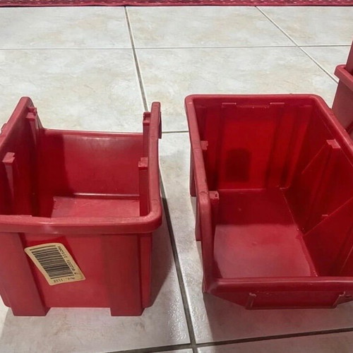 Plastic storage shelves used, pack of 5, made in Italy
