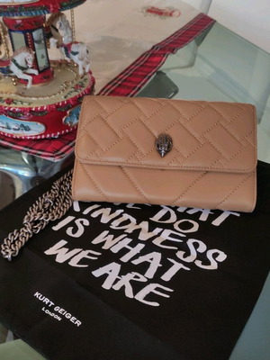 Kurt Geiger Kensington bag new in beige tan color