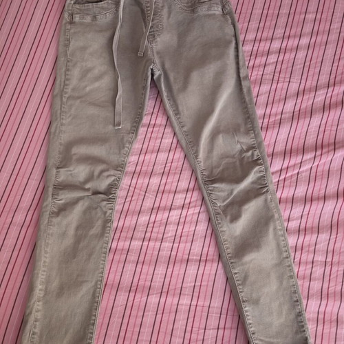 Khaki gray pants like new with elastic and drawstring, size M