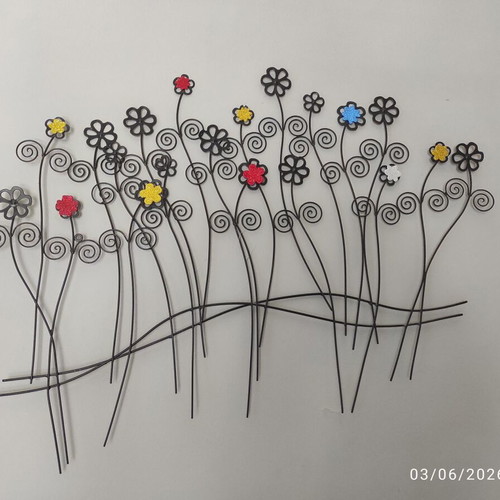 Decorative Metal Wall Art new, 3D floral design