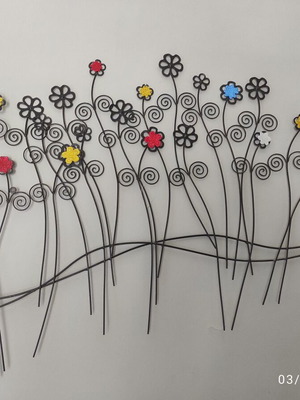 Decorative Metal Wall Art new, 3D floral design