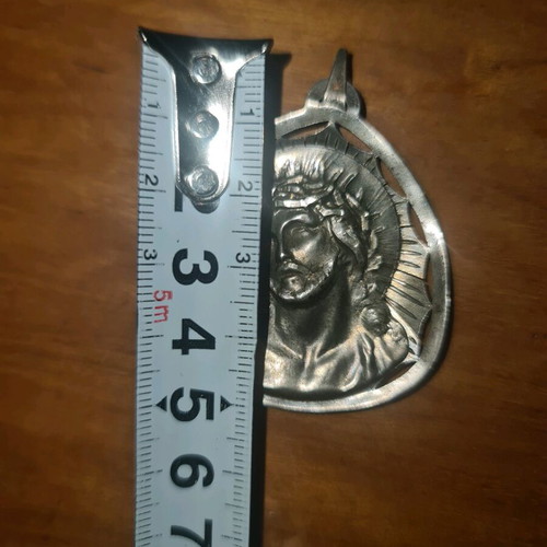Vintage silver 925 necklace with Jesus bust used
