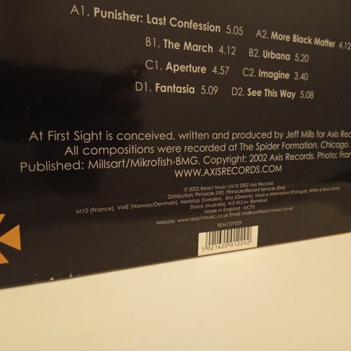 Jeff Mills At First Sight 2x Vinyl album used, electronic