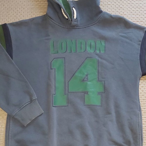 Admiral hoodie used, blue and green, size 12 years