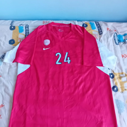 Olympiacos Basketball Jersey warm up Nike Matt Lojeski used, XL