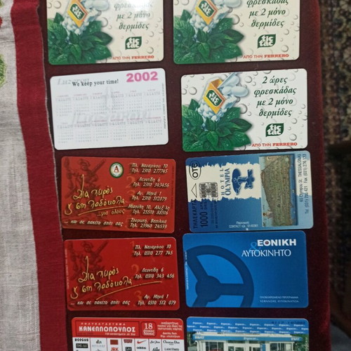 Phone cards used, pack of 10, tirage 35,000