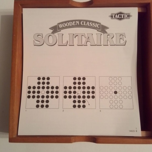 Solitaire wooden board game Tactic Wood 14025 new