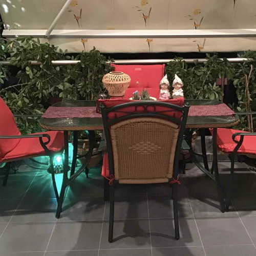 Rattan Wicker outdoor dining set with 4 chairs