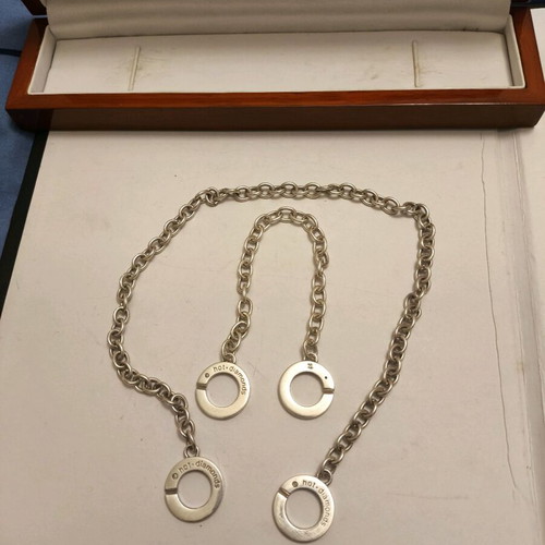 Hot Diamonds silver set bracelet and necklace like new