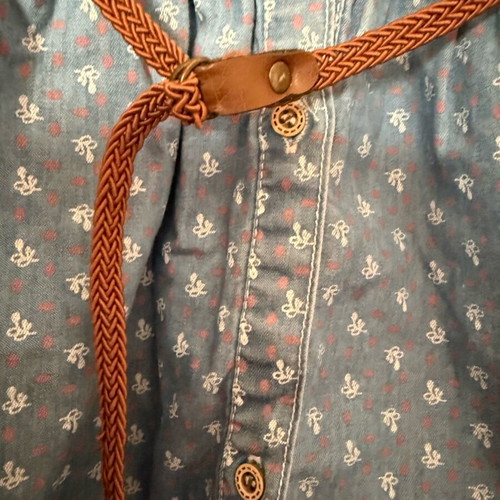 Moonstar children's denim dress like new, size 4 years with belt