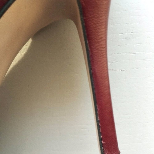 Bordeaux leather pumps used size 38 with 10 cm heel
