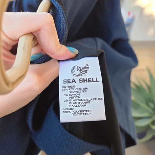 Sea Shell blazer used blue with black suede details, size 38