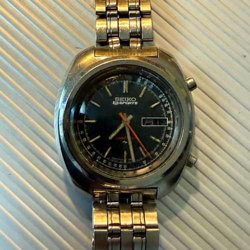 Seiko Vintage Chronograph 7017-8000 used, blue