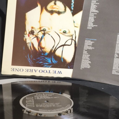 Eurythmics We Too Are One vinyl record used, with insert