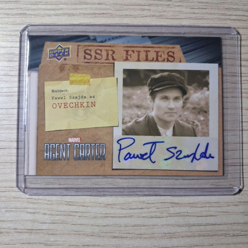 Pavel Szajda Ovechkin Agent Carter autograph, Upper Deck Marvel