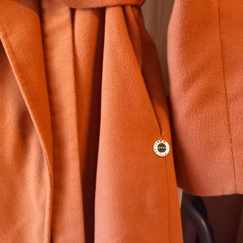 Lynne coat medium used, brown with large hood