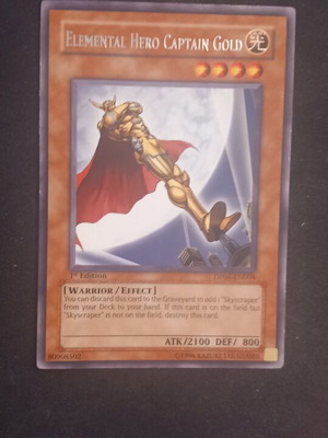 Elemental Hero Captain Gold 1st Edition κάρτα σαν καινούργιο