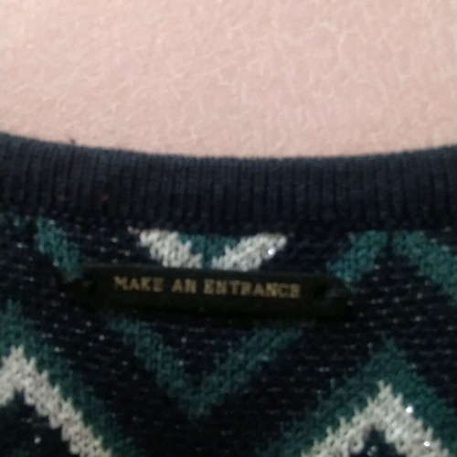 Numph knitted long dress like new, black and green