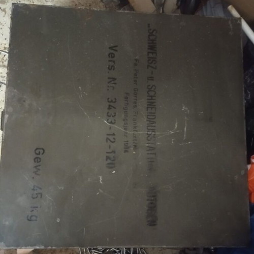 Oxygen collection for cutting and welding like new, military transport trolley Germany