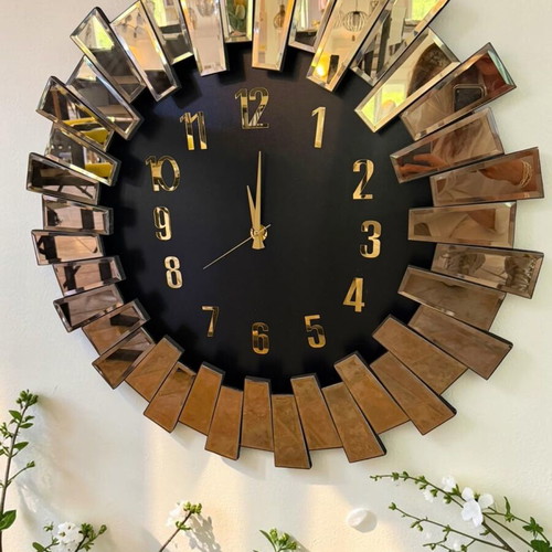 Decorative Bronze Wall Clock 80x80cm Analog New