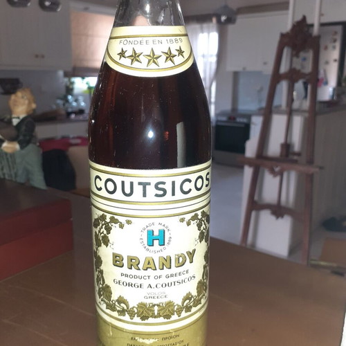 Old Coutsicos Volos brandy 5 stars like new