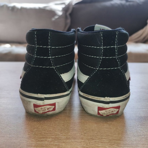 Vans Sk8-Hi Pro Skate sneakers size 35, black and white