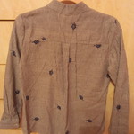 Striped shirt with leaf pattern medium like new