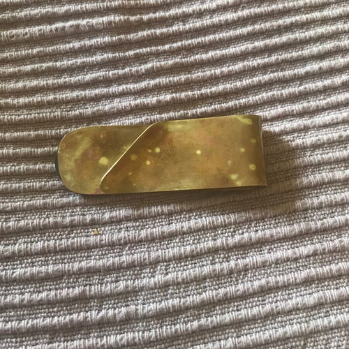 Money Clip used, gold and silver color, with coin replica