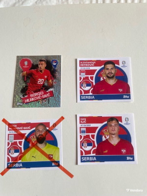 Topps UEFA euro 2024 stickers - Serbia