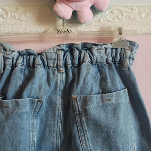 Zara women's baggy jeans medium like new, blue, elastic waist