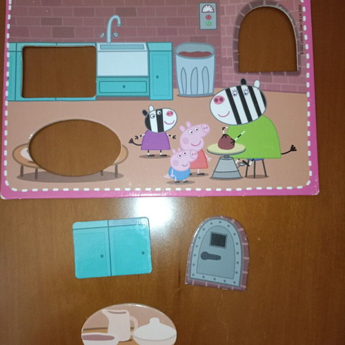 Peppa Pig Educational Cards used, learn shapes set of 4