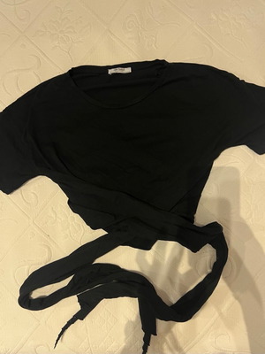 Zara tie top intact, black, size S