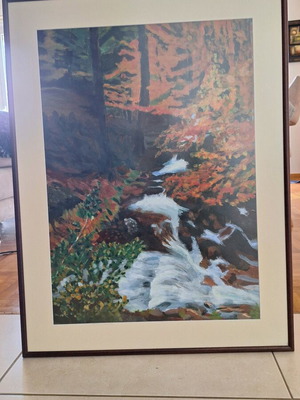 Oil painting like new, 84x64 cm, with authentic artist signature