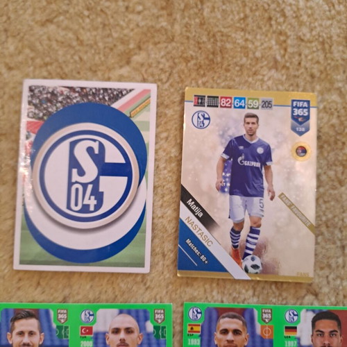 Panini Fifa Schalke Team Collectible Stickers and Cards like new, pack of 9