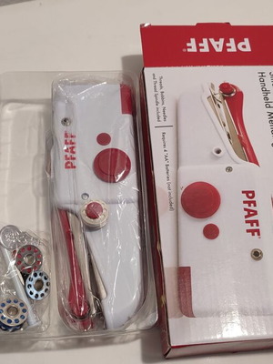 Handheld sewing machine used