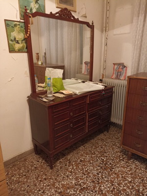Τουαλέτα με 8 συρτάρια και καθρέφτη, 123x43x80 εκ. και 100x3x110 εκ.