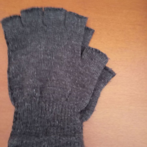 Boys' sportswear set, petrol and grey, includes gloves