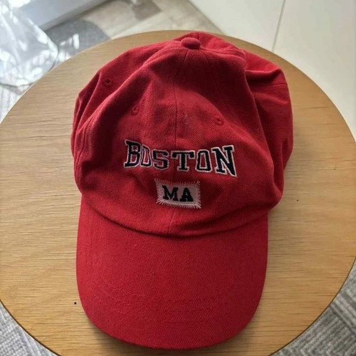Jockey hat used, red, size M, cotton polyester
