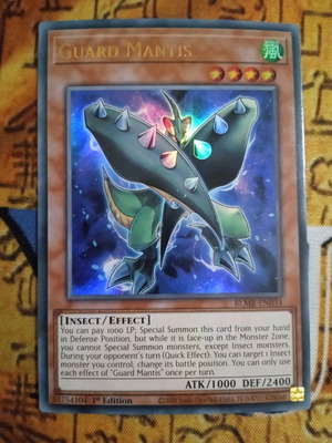 Guard Mantis Effect Monster Yu-Gi-Oh! κάρτα μεταχειρισμένη Ultra Rare