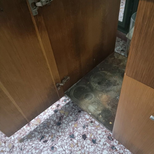 Bathroom cabinet with sink used