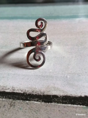 Silver 925 ring ancient Greek spirals new