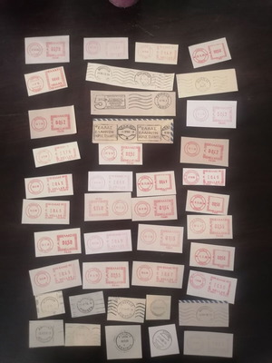 Stamps and postmarks used, pack of 40 pieces