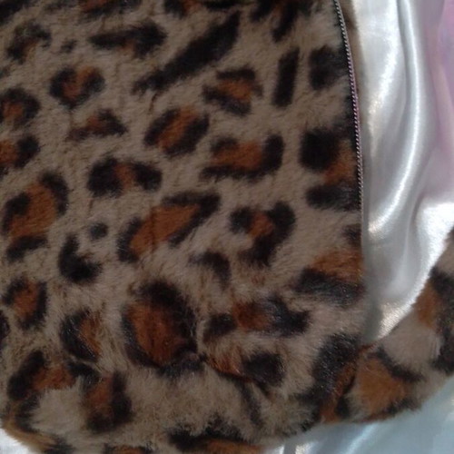 Women's handbag brown leopard faux fur new