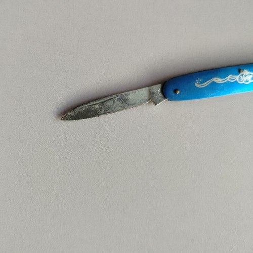 Small blue pocket knife used
