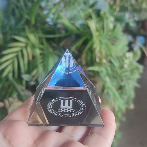 Olympic Museum crystal pyramid souvenir from Lausanne